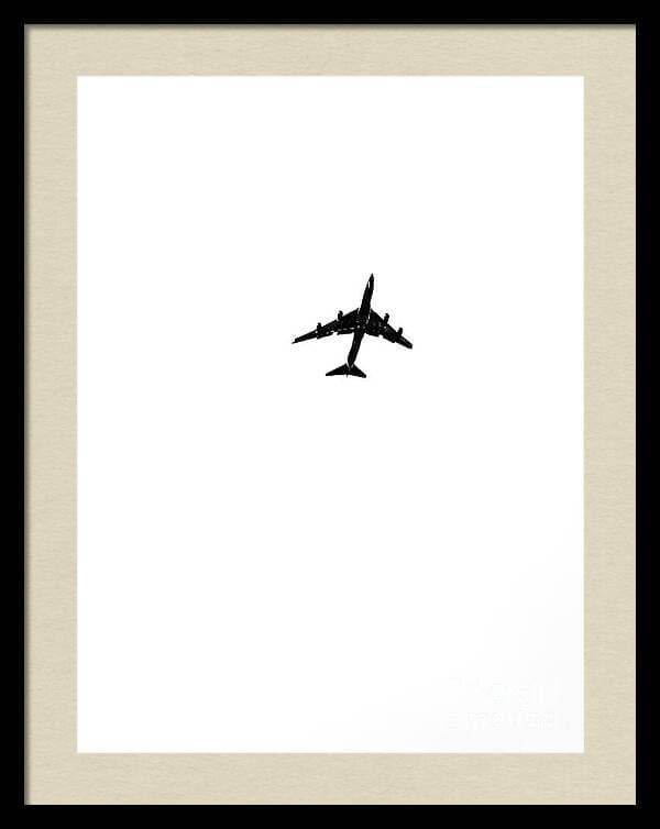 Jet Plane in Clear Sky Framed Print